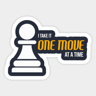 Life Chess Pawn "One Move at a Time" Sticker